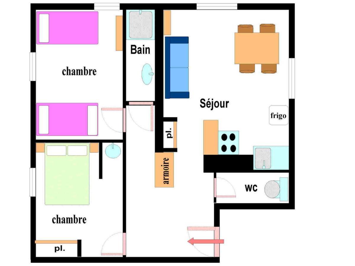 Appartement 5 Personnes Val Cenis, 2 Ch, Draps Fournis - Fr-1-508-253 Ланлебур-Мон-Сені Екстер'єр фото